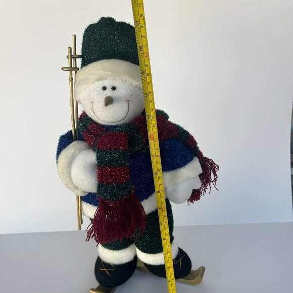 Set of 3 Fabric Christmas Decor, Snowman, Skiing Snowman, Santa - Picture 9 of 16